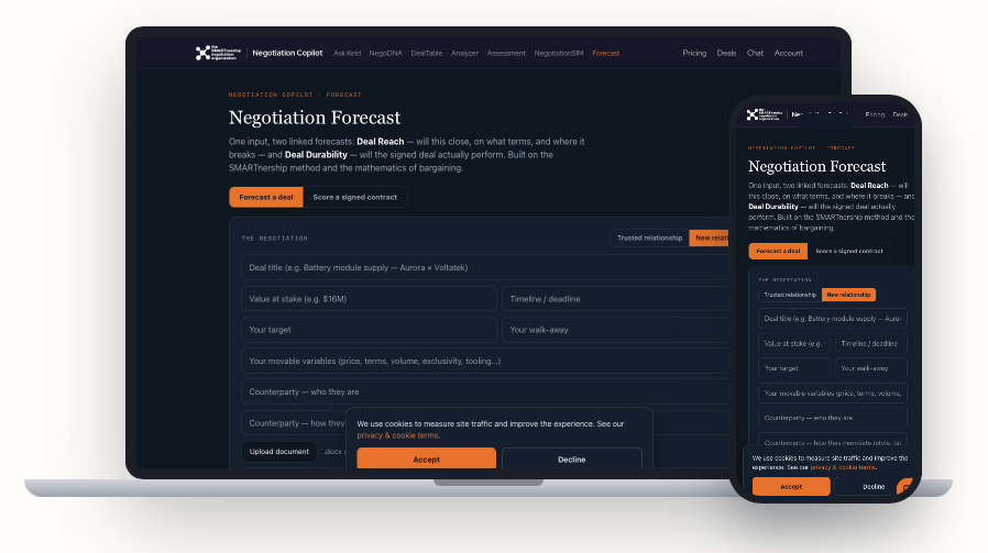 Negotiation Copilot — on laptop and mobile